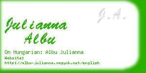 julianna albu business card